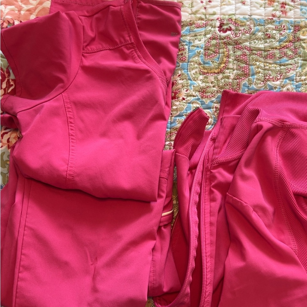 Women's Pink Cherokee Infinity scrub set